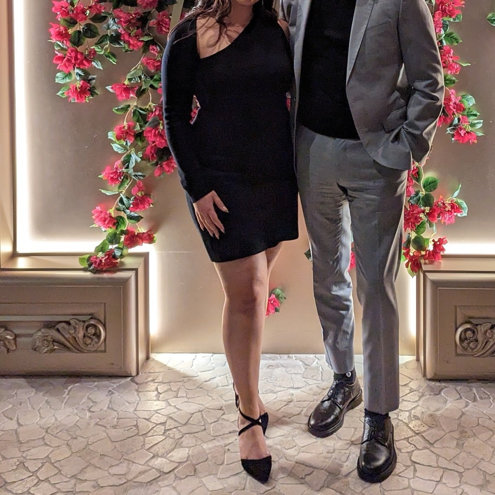 Abercrombie One Shoulder Long Sleeve Mini Dress (Petite)